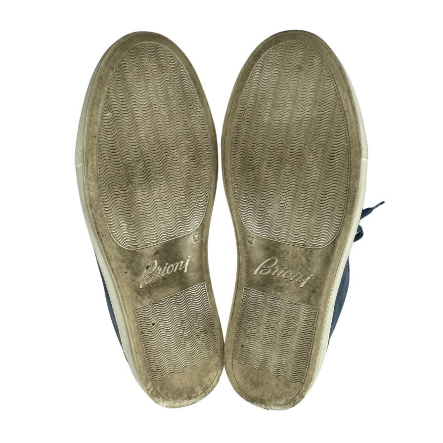 ブリオーニ レザースニーカー JAMES ローカット メンズ ブルー サイズ7 Brioni 約25.5cm【AFD7】