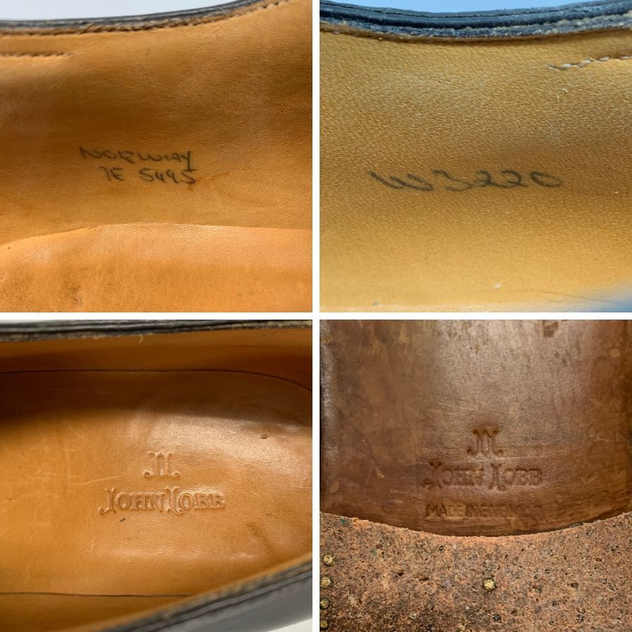 ジョンロブ レザーシューズ ノルウェイ Uチップ カーフ ブラック 5495ラスト メンズ サイズ7E JOHN LOBB Norway ビジネスシューズ 約25.5cm【LA】【中古】