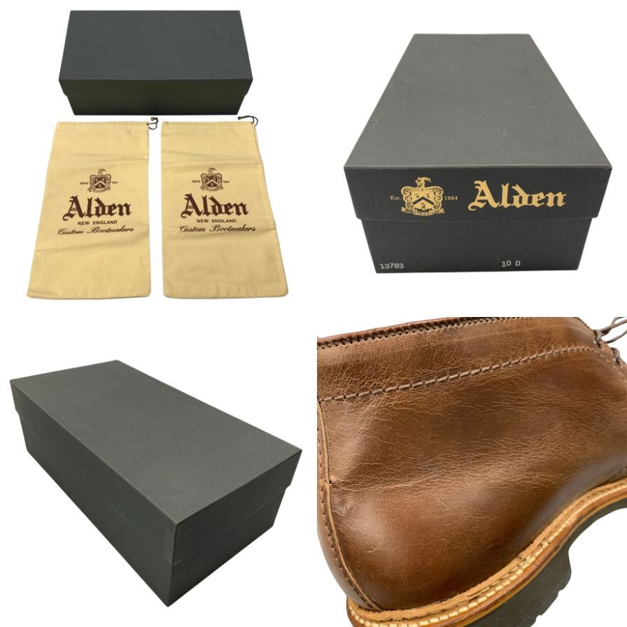 オールデン チャッカブーツ 13783 クロムエクセル カーフ サイズ10 ブラウン メンズ ALDEN ブーツ 約28.5cm【LA】【中古】
