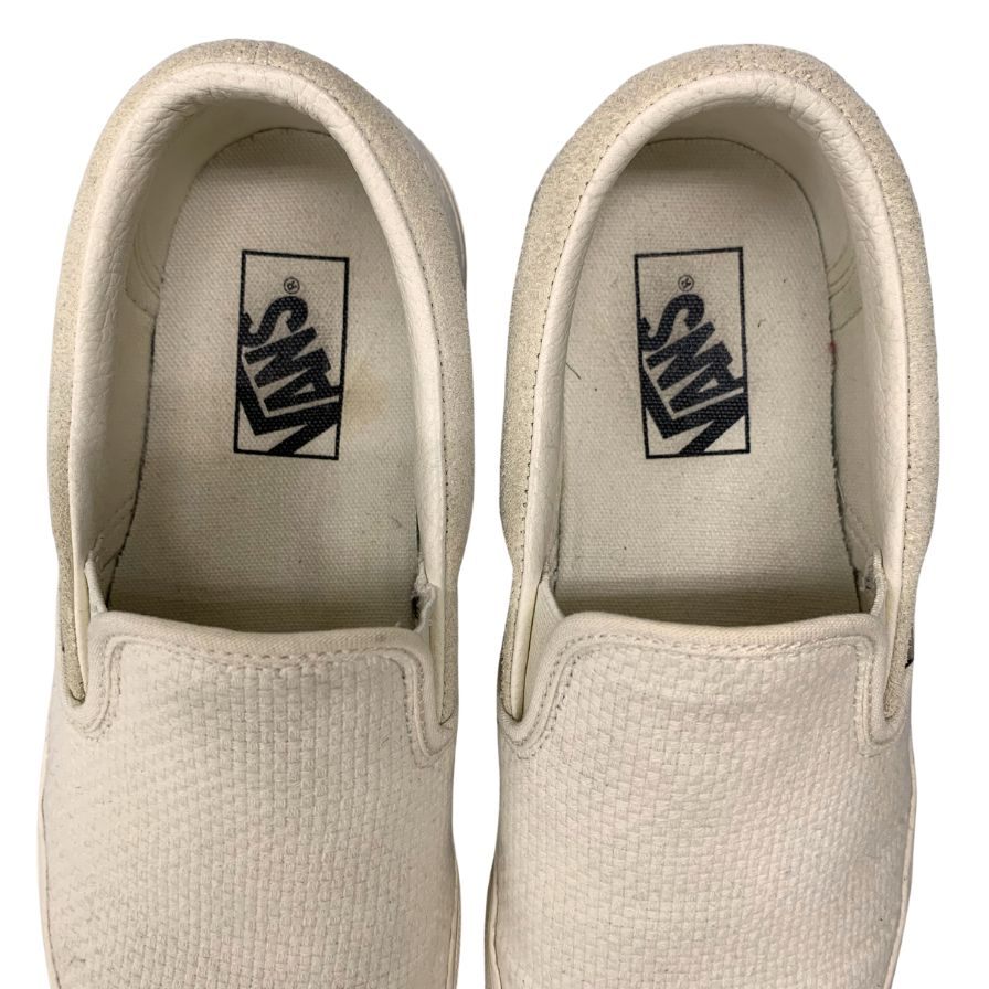 ヴァンズ スリッポン 500714 ホワイト メンズ サイズ 25.5cm VANS 約25.5cm【AFC47】