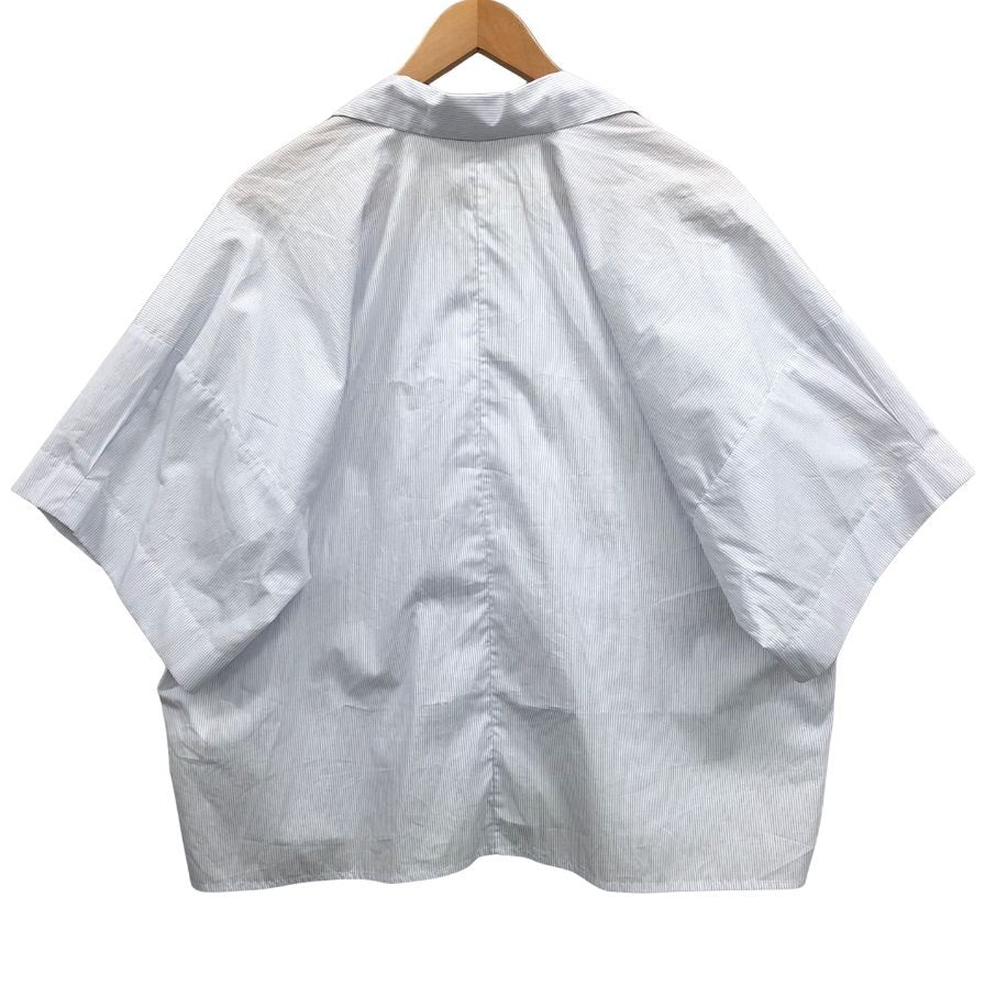 新品同様◆バグッタ 半袖シャツ ストライプ ホワイト系 レディース サイズ38 BAGUTTA 【AFB3】