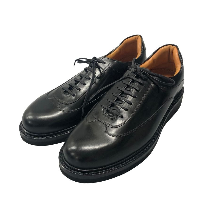 ジャランスリウァヤ レザースニーカー インテリジェンス シューズ 210306 カーフ ブラック サイズ8.5 メンズ Jalan Sriwijaya Intelligence Shoes 約27.5cm【AFD13】