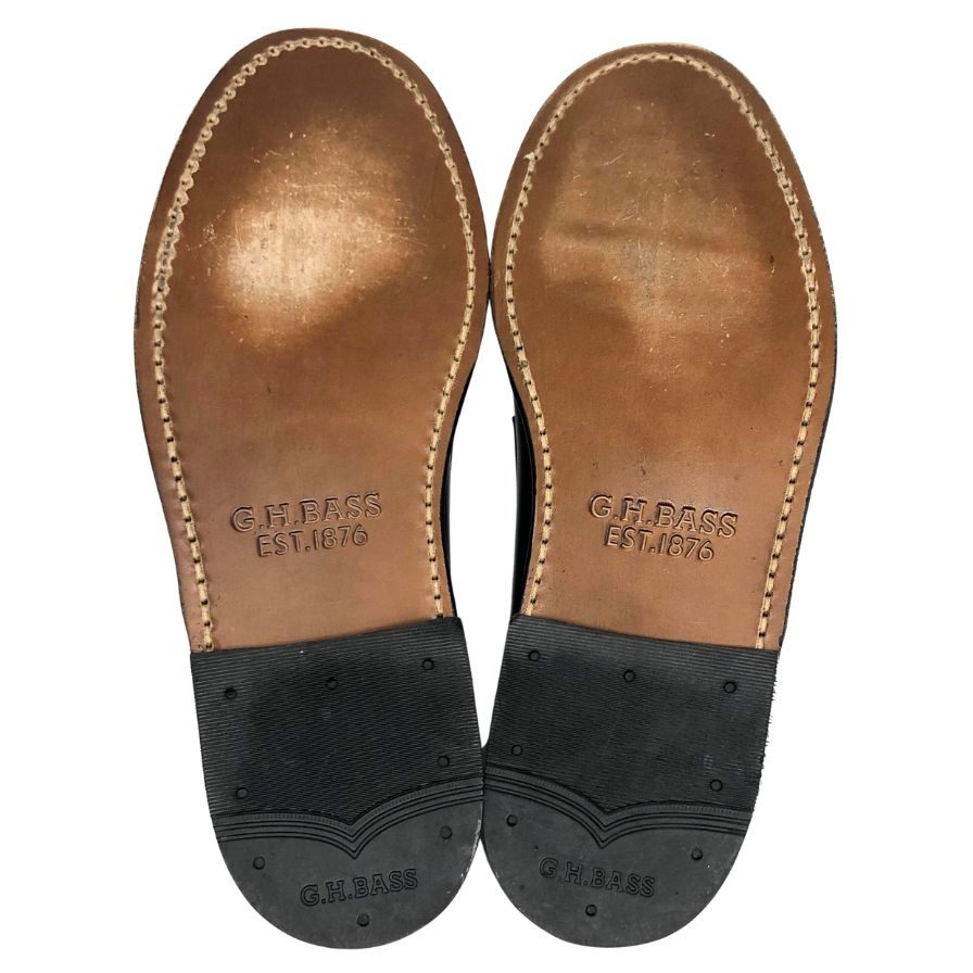 ジーエイチバス ローファー ウィージャンズ ラーキン サイズ6.5 メンズ ブラック G.H.Bass&Co. WEEJUNS LARKIN ローファー 約25.0cm【LA】【中古】