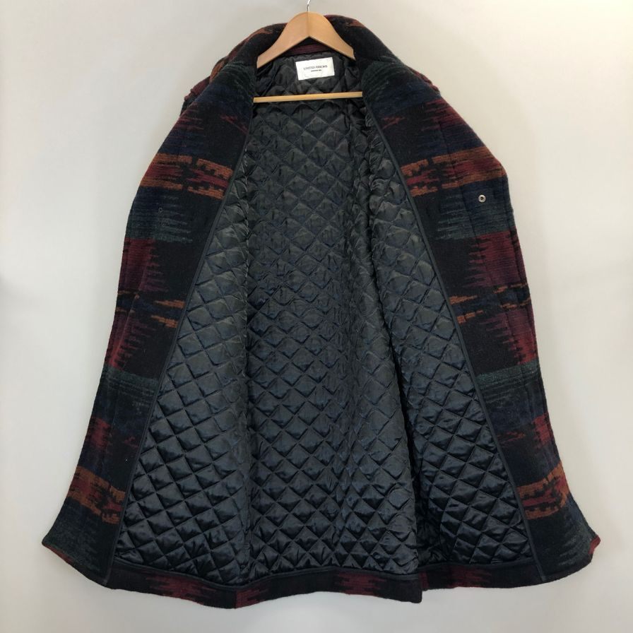 美品◆ユナイテッドアローズ ダッフル チェスター コート 1125-699-5766 チェック柄 L サイズ UNITED ARROWS 【AFA9】