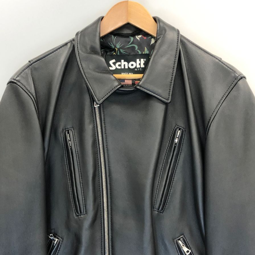 美品◆ショット ソフネット シープスキン ダブルライダース サイズXL SOPH-190051 SCHOTT 【AFG1】
