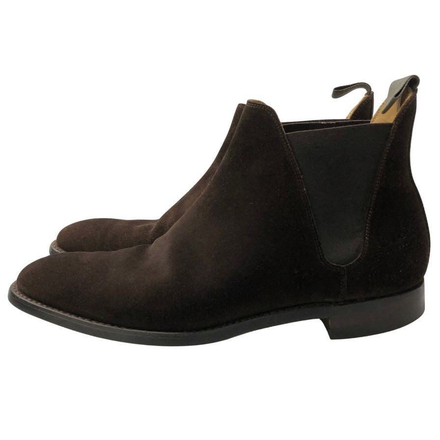 クロケット&ジョーンズ サイドゴアブーツ チェルシー 341ラスト スエード メンズ サイズUK8E ブラウン CROCKETT&JONES CHELSEA8 ブーツ 約26.5cm【LA】【中古】