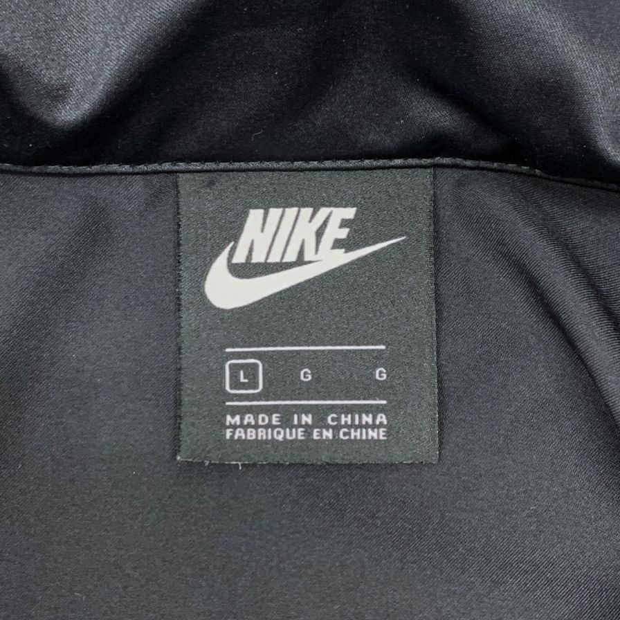 新品同様◆ナイキ ロングサテンコート アイコンクラッシュ ブラック レディース サイズL CU5975-010 NIKE 【AFB1】