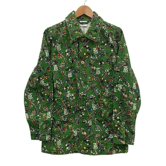未使用◆バーバリー TBモノグラム 総柄カバーオールジャケット グリーン系 14Y 164cm BURBERRY 【AFB46】