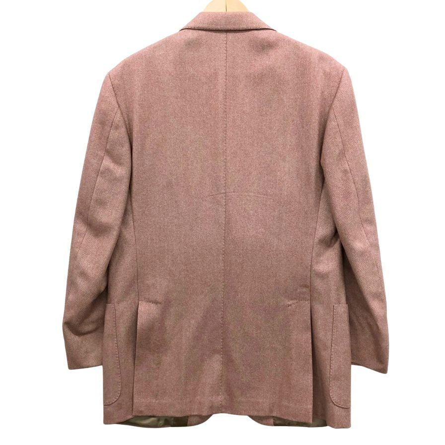 美品◆コルネリアーニ ジャケット シングル ウール アンゴラ混 ピンク サイズ50 メンズ Corneliani 【AFB21】