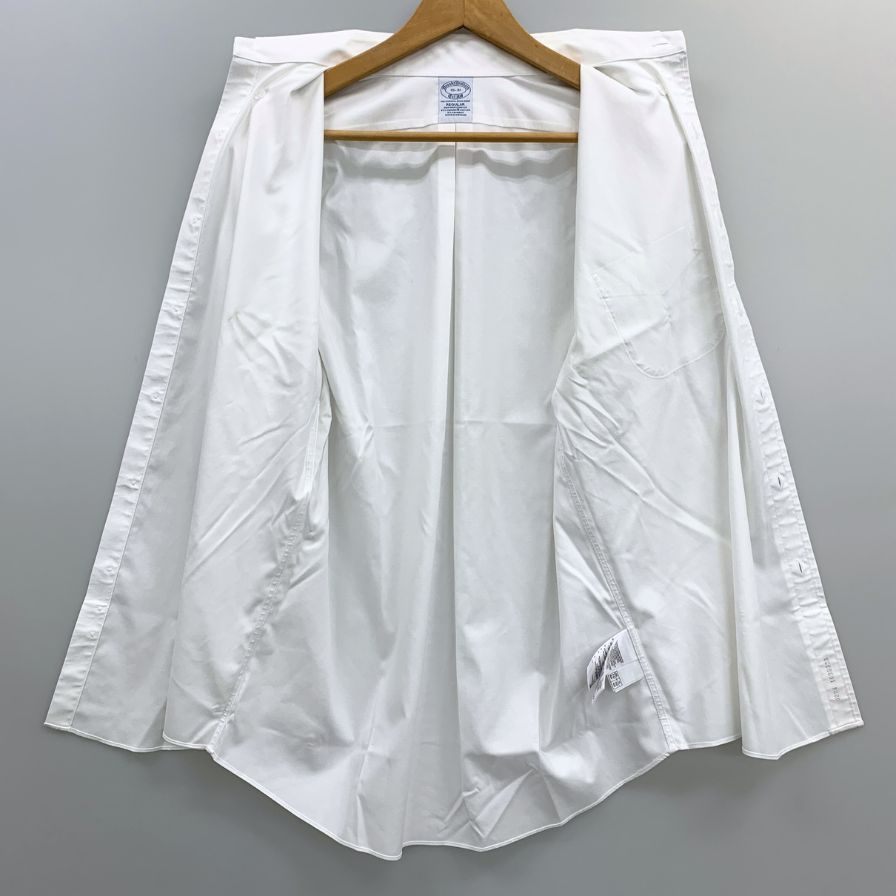 極美品◆ブルックスブラザーズ シャツ レギュラー 15-31 メンズ サイズ15 ホワイト BROOKS BROTHERS 【AFB45】