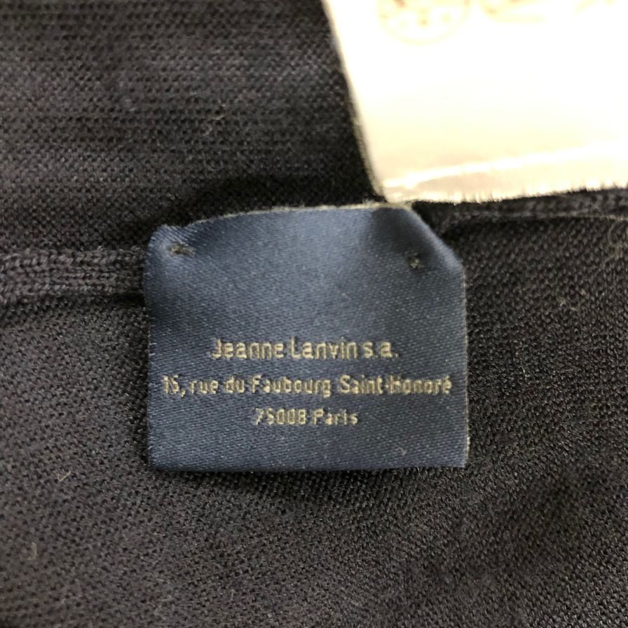 極美品◆ランバン カーディガン メリノウール ネイビー メンズ サイズM LANVIN 【AFB7】