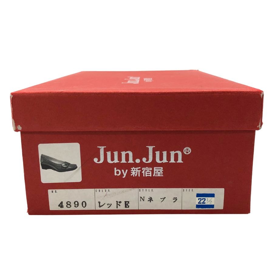 ジュンジュンバイ新宿屋 パンプス 4890 レザー レッド サイズ22.5 レディース Jun.Jun by shinjukuya 約22.5cm【7-15】