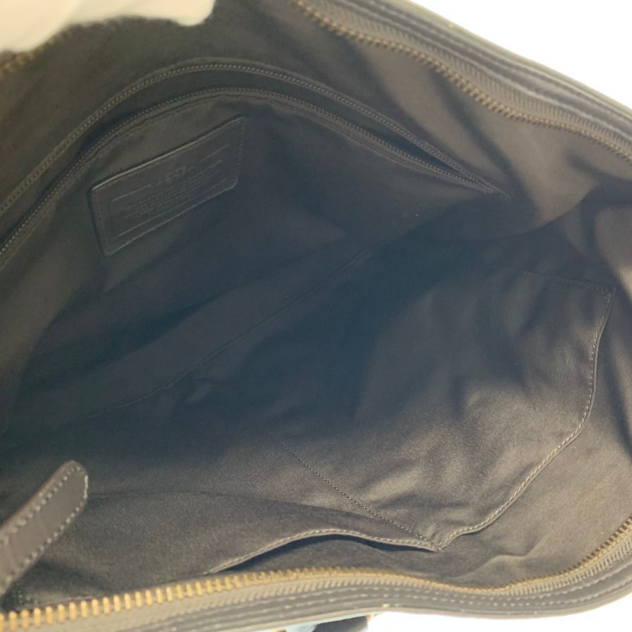 極美品◆コーチ トートバッグ 2WAY F71337 レザー グリーン×ブラウン メンズ COACH【AFE4】