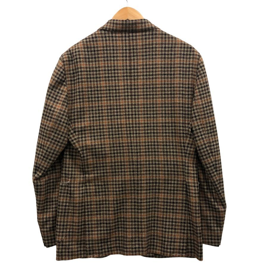 新品同様◆デペトリロ 2Bテイラード ツイード ジャケット メンズ サイズ50 ブラウン De Petrillo 【AFB26】