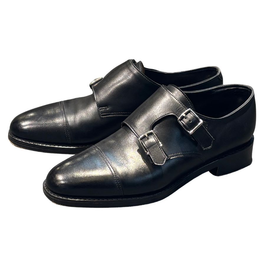 ジョンロブ レザーシューズ ダブルモンク ウィリアム メンズ UK6D ブラック JOHN LOBB ビジネスシューズ 約24.5cm【LA】【中古】