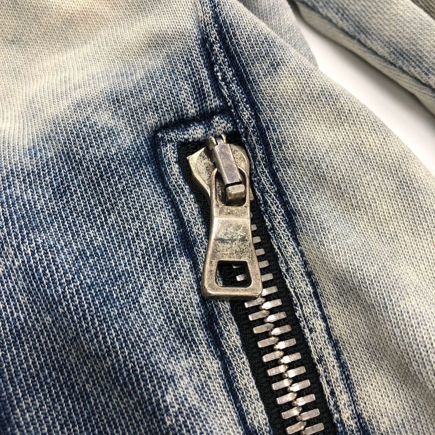中古◆バルマン ジップアップパーカー デニム メンズ サイズXS BALMAIN 【AFB41】