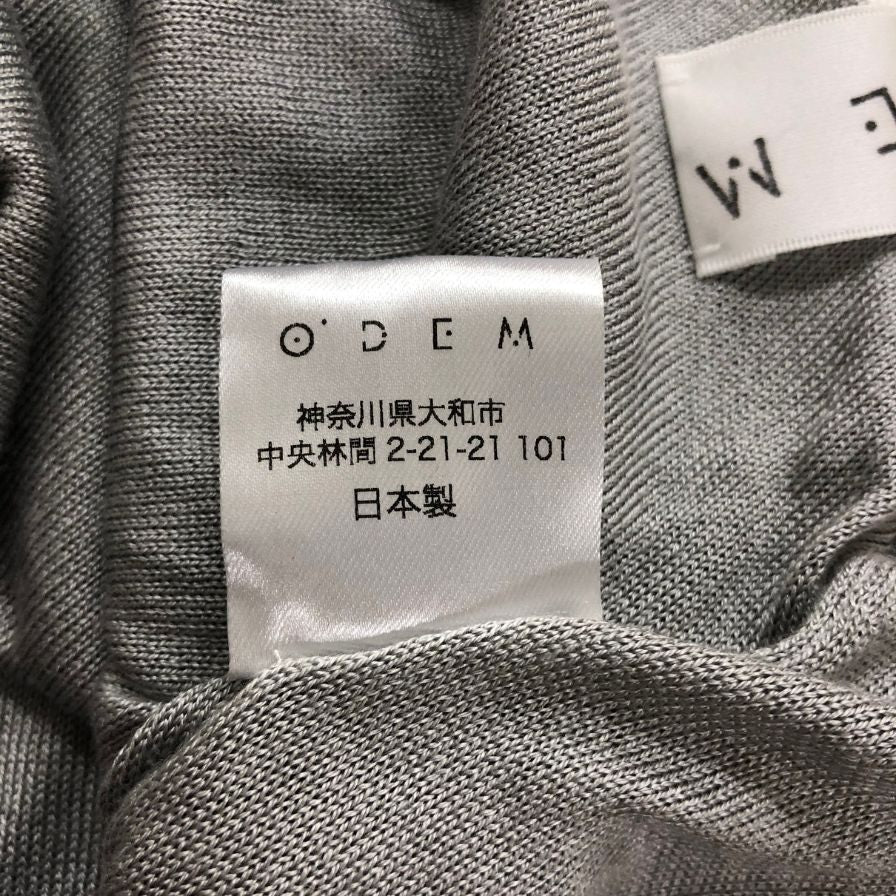 中古◆オデム Tシャツ シルク グレー メンズ サイズL ODEM 【AFB14】