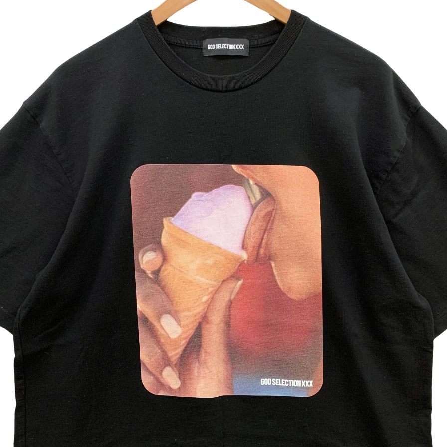 ゴッドセレクション Tシャツ アイスクリーム メンズ サイズXL ブラック GOD SELECTION XXX 【AFB9】
