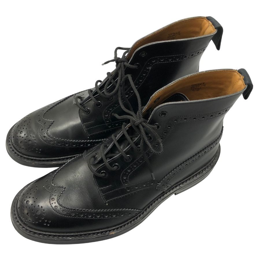 トリッカーズ レザーシューズ カントリーブーツ ストウ 5634 レザー ブラック サイズUK9 メンズ Tricker´s STOW ビジネスシューズ 約27.0cm【LA】【中古】