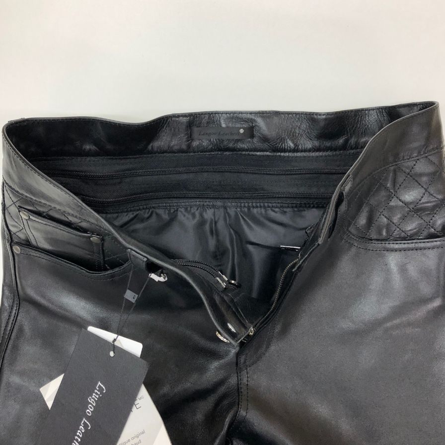 リューグーレザーズ レザーパンツ ブラック メンズ サイズ32 Liugoo Leathers 【AFB56】