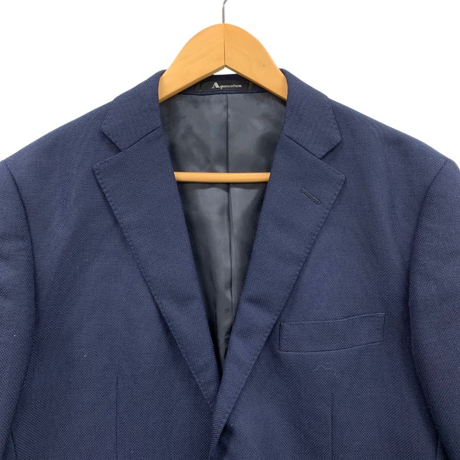 美品◆アクアスキュータム テーラードジャケット 68AB5 オーダーメイド ネイビー メンズ Aquascutum 【AFB20】