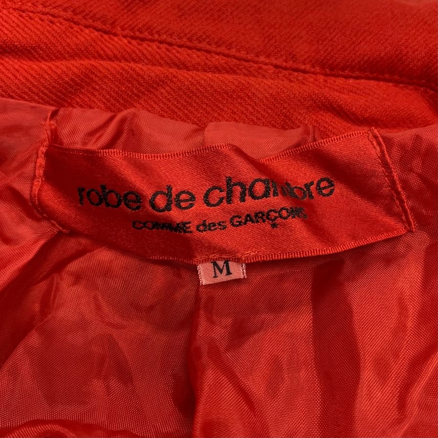 美品◆ローブドシャンブル コムデギャルソン スカラップショートジャケット 3B レッド メンズ サイズM ROBE DE CHAMBRE COMME DES GARCONS 【AFB44】