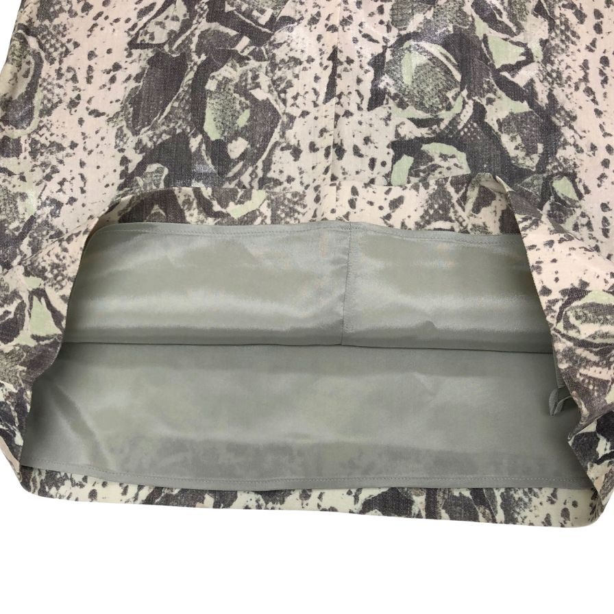 アクネ ストゥディオズ ひざ丈スカート 総柄 ヘビ柄 ポリエステルコーティング レディース サイズ 36 ACNE STUDIOS【AFB29】