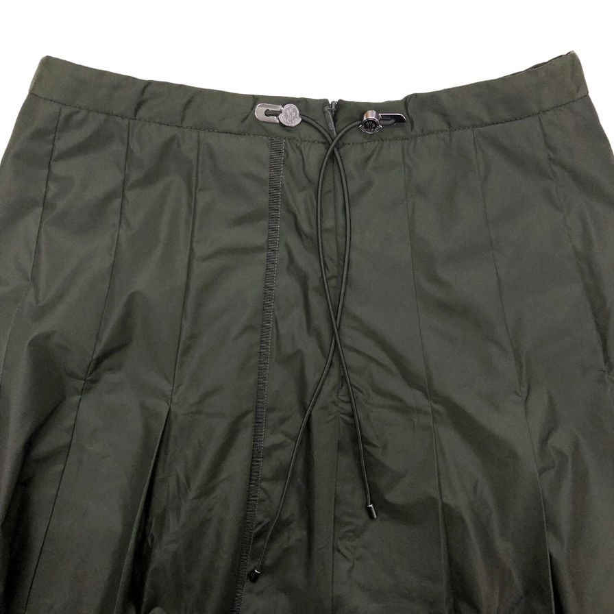 モンクレール 20SS GONNA ナイロンプリーツスカート サイズ38 レディース カーキ F20932071200 MONCLER【AFB38】