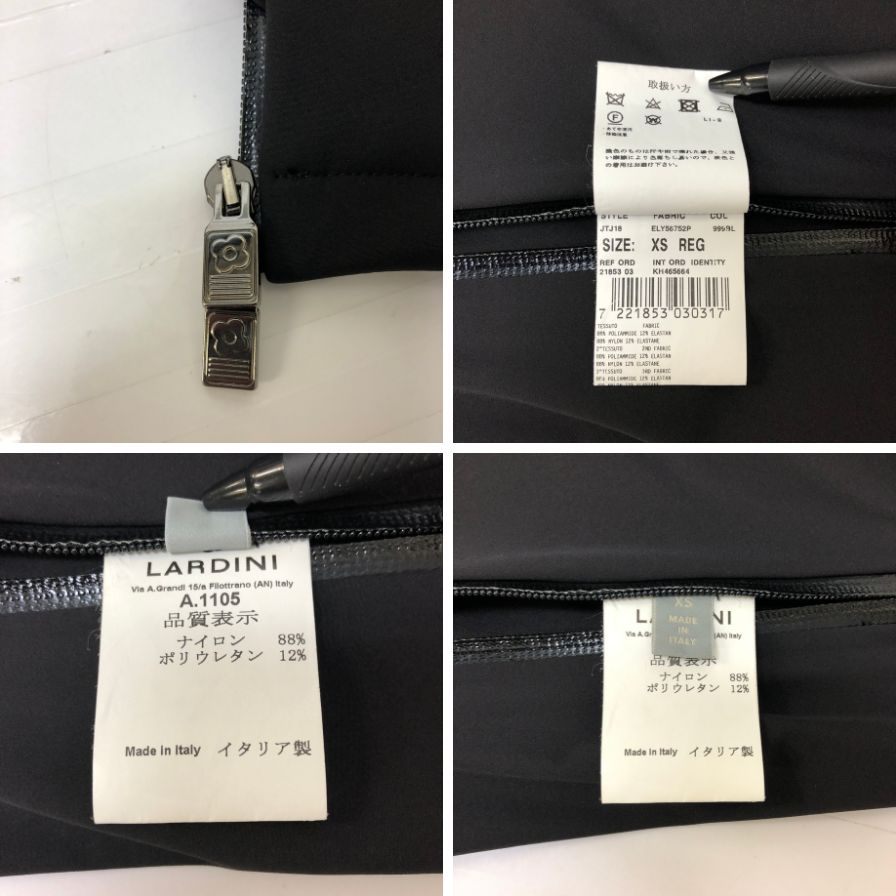 美品◆ラルディーニ×ヨースケアイザワ マウンテンパーカー JTJ18 ナイロン ブラック×ネイビー メンズ サイズXS LARDINI×YOSUKE AIZAWA 【AFA15】