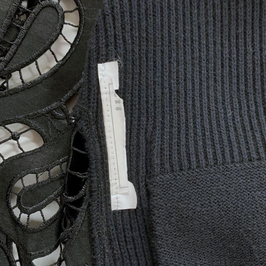 中古◆サカイ カーディガン レース切り替え ネイビー レディース サイズ不明 Sacai 【AFB49】