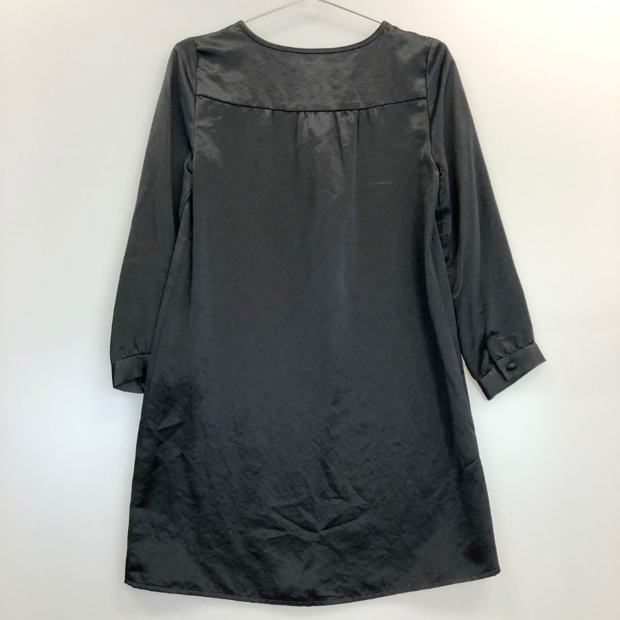 新品同様◆マークバイマークジェイコブス 長袖ワンピース ブラック リボンあしらい レディース サイズ0 MARC BY MARC JACOBS 【AFB32】