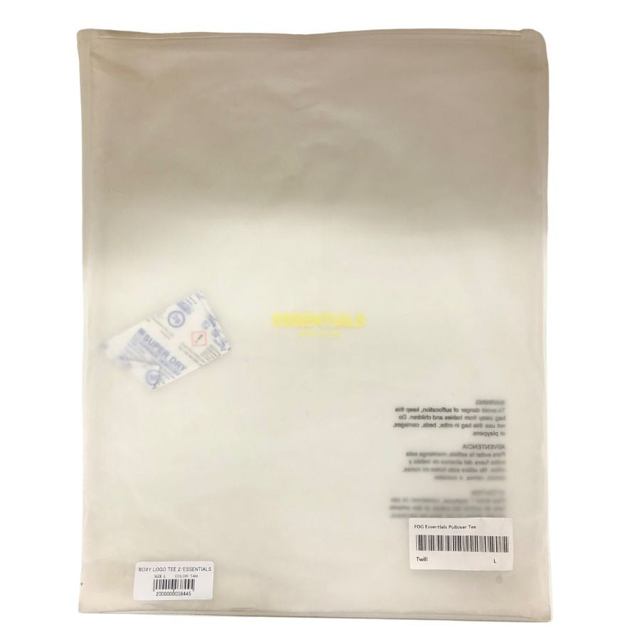 新品同様◆エフオージー エッセンシャルズ Tシャツ バックロゴ メンズ サイズL ベージュ系 FOG ESSENTIALS 【AFB23】