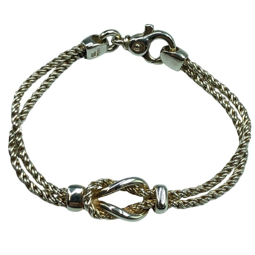 ティファニー メンズ シルバー ブレスレット ダブル ロープ シルバー925 TIFFANY&Co【AFI13】