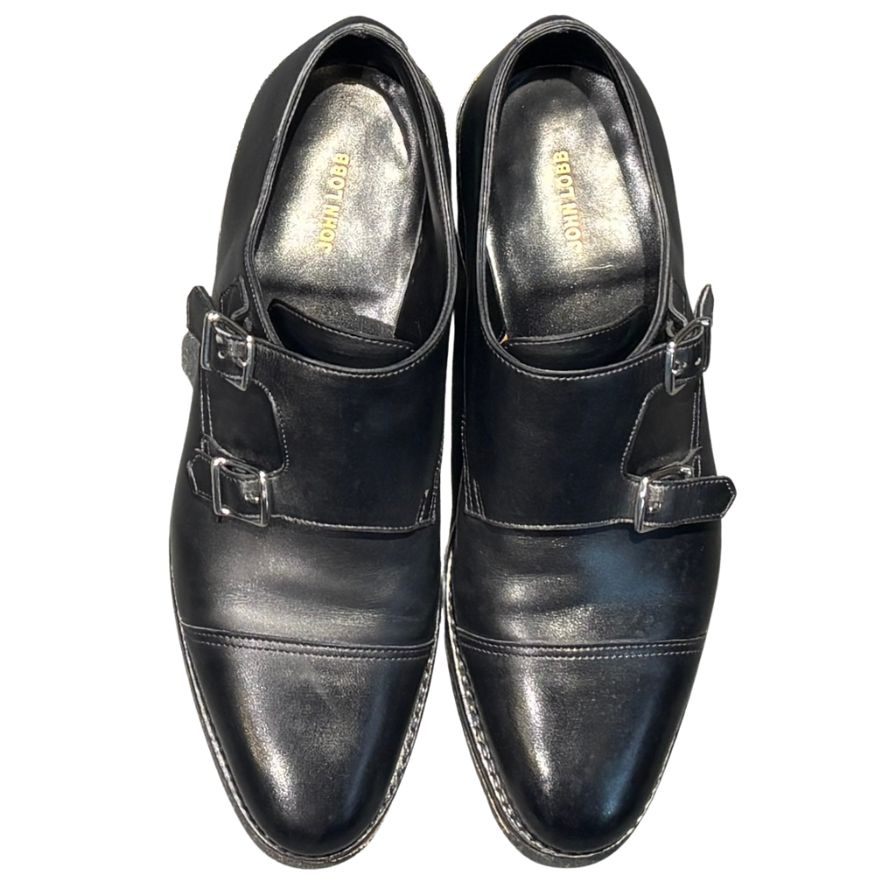 ジョンロブ レザーシューズ ダブルモンク ウィリアム メンズ UK6D ブラック JOHN LOBB ビジネスシューズ 約24.5cm【LA】【中古】