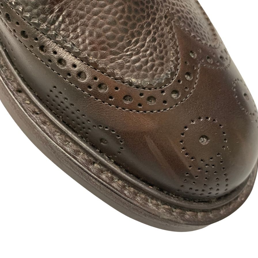 トリッカーズ レザーシューズ M6399 ギリーブローグ ブラウン グレインレザー カーフ コンビ メンズ サイズ9 Tricker's Gillie Brogues ビジネスシューズ 約27.5cm【LA】【中古】