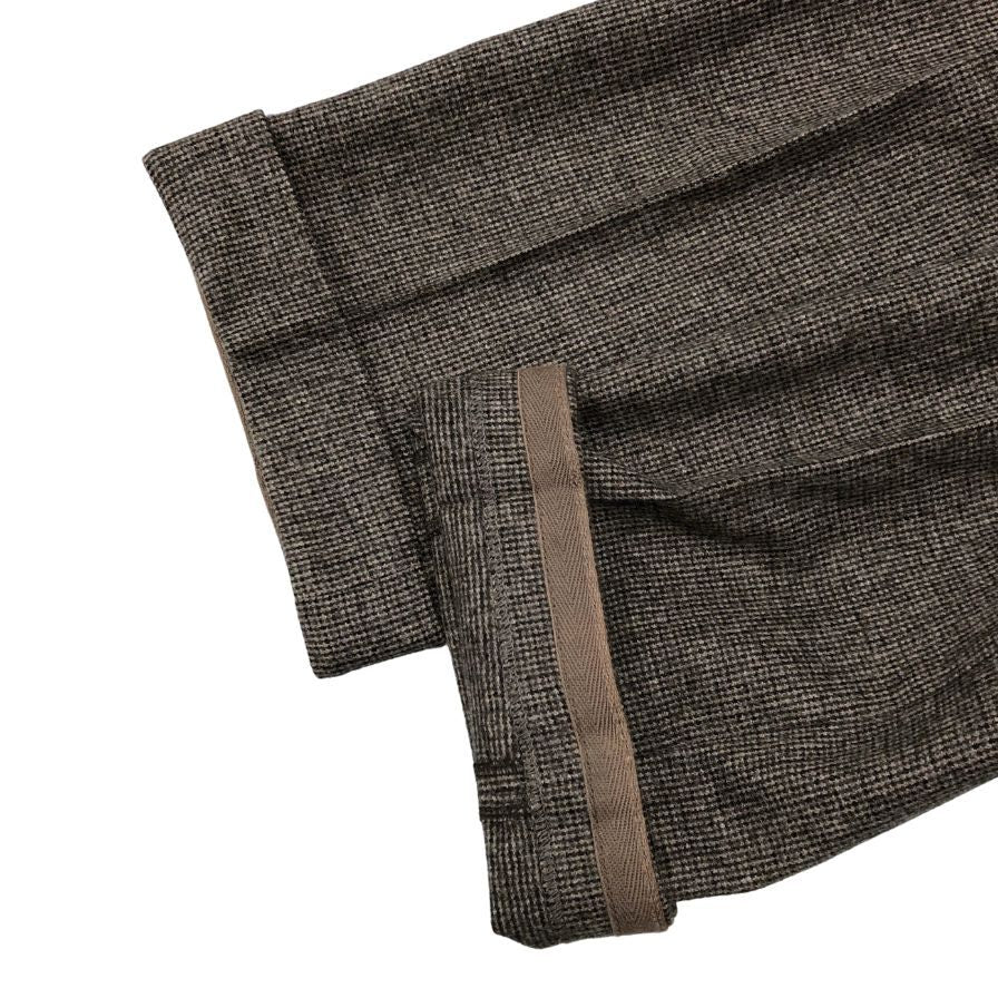 ブリオーニ スラックス チェック メンズ ウール ポリウレタン サイズ48 ブラウン系 Brioni【】