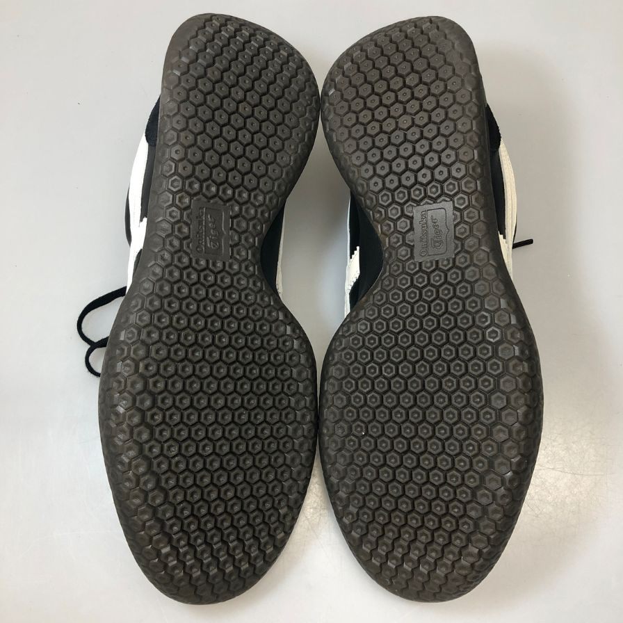 オニツカ タイガー ローカットスニーカー オーボリ レザー ガムソール A50 ブラック メンズ サイズ 26cm Onitsuka Tiger OHBORI 約26.0cm【AFD5】