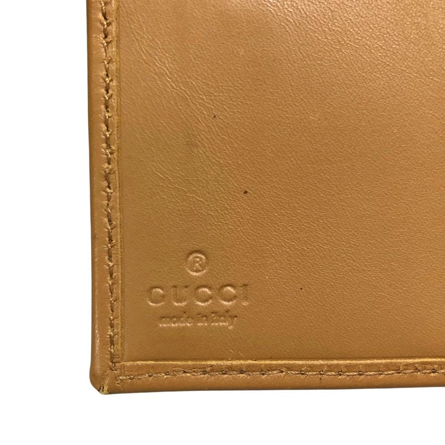 グッチ 二つ折り財布 Wホック レディース ベージュ キャンバス×レザー 035 02126 2718 5 GUCCI【AFI15】