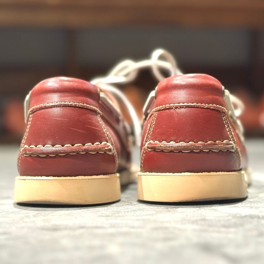 パラブーツ レザーデッキシューズ バース バーガンディ メンズ UK7 PARABOOT ビジネスシューズ 約25.5cm【LA】【中古】