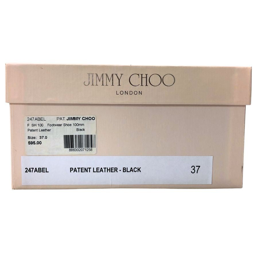 ジミーチュウ パンプス アベル パテントレザー ブラック レディース サイズ37 JIMMY CHOO 約23.0cm【AFD3】