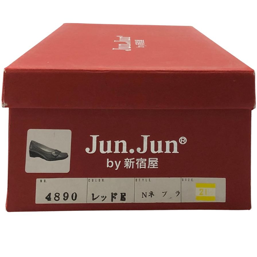 ジュンジュンバイ新宿屋 レザーパンプス レザー 4890 レッド サイズ21.5cm レディース Jun.Jun by shinjukuya 約21.5cm【7-11】