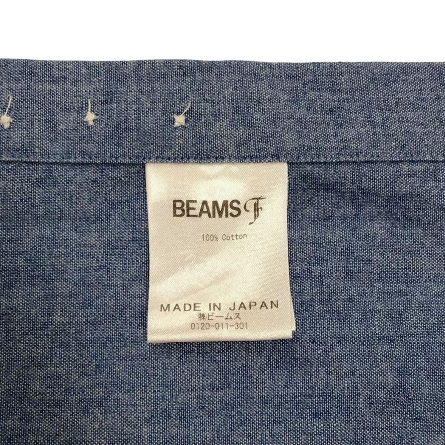 ビームスF タブカラーシャツ シャンブレー インディゴ メンズ サイズ38 BEAMS F【LA】
