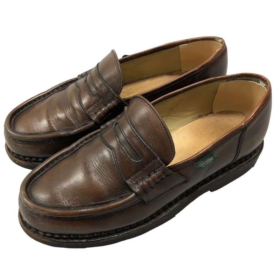 パラブーツ コインローファー ランス メンズ サイズ7F ブラウン Paraboot REIMS 約25.5cm【AFC3】