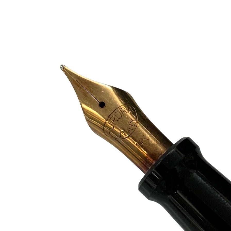アウロラ 万年筆 初期 オプティマ 14K M字 ブルー AURORA【AFB54】