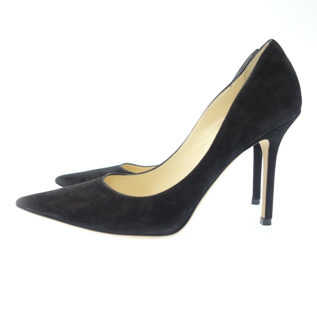 美品◆ジミーチュウ ハイヒール パンプス スエード ブラック サイズ35.5 レディース JIMMY CHOO【AFC31】