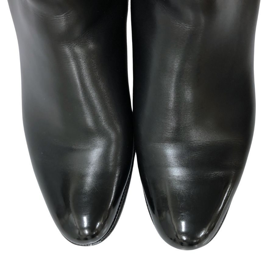 シュナイダーブーツ ジョッパーブーツ 52ラスト サイズ6.5 カーフレザー ブラック Schnieder Boots Jodhpurs Boots ブーツ 約25.0cm【LA】【中古】