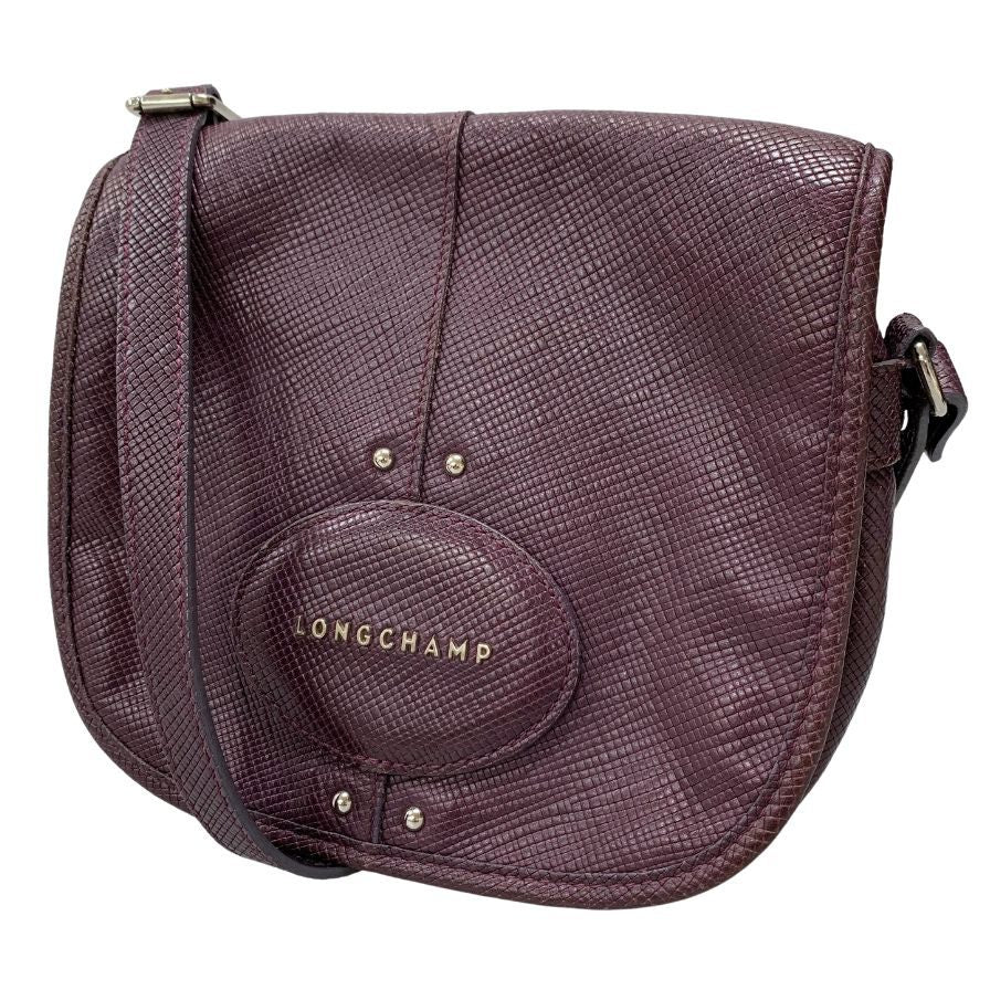 ロンシャン レザー ショルダーバッグ オールドロンシャン レディース バイオレット LONGCHAMP【AFE1】