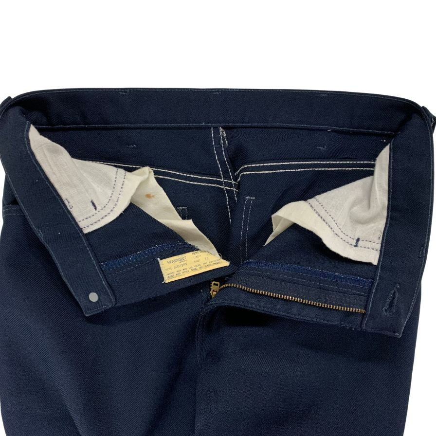 ラングラー スラックス USA製 ネイビー メンズ W32 L31 Wrangler 【AFB39】