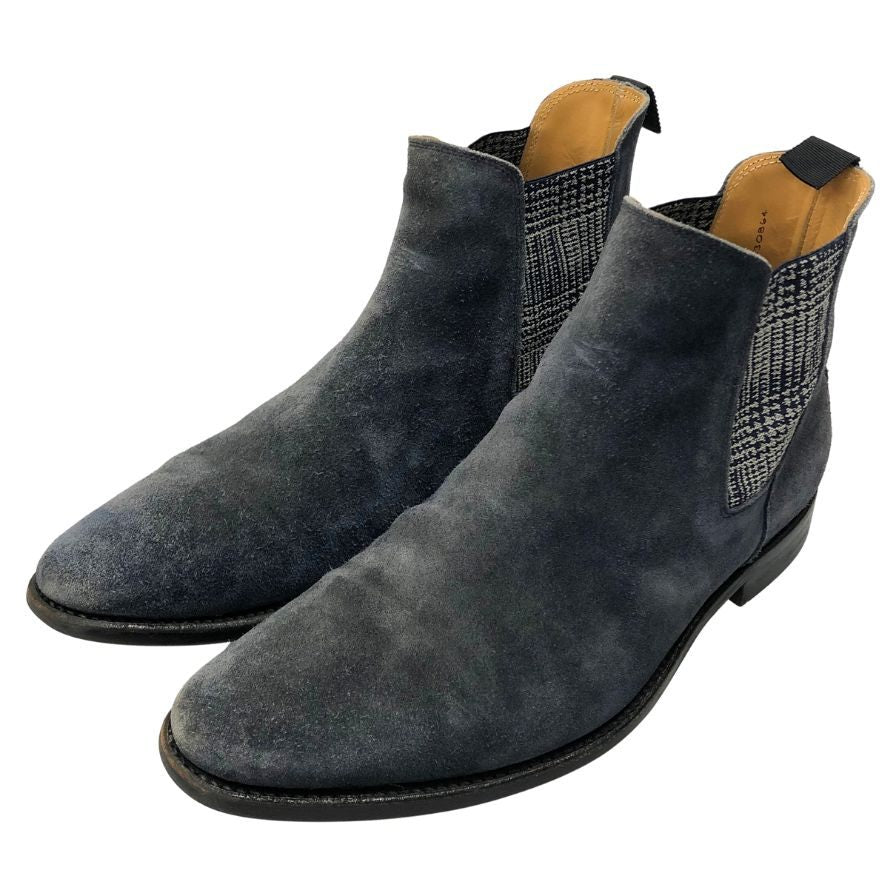 シップス サイドゴアブーツ Master Crafted Footwea スエード ネイビー サイズUK8.5E SHIPS 約26.5cm【AFC47】