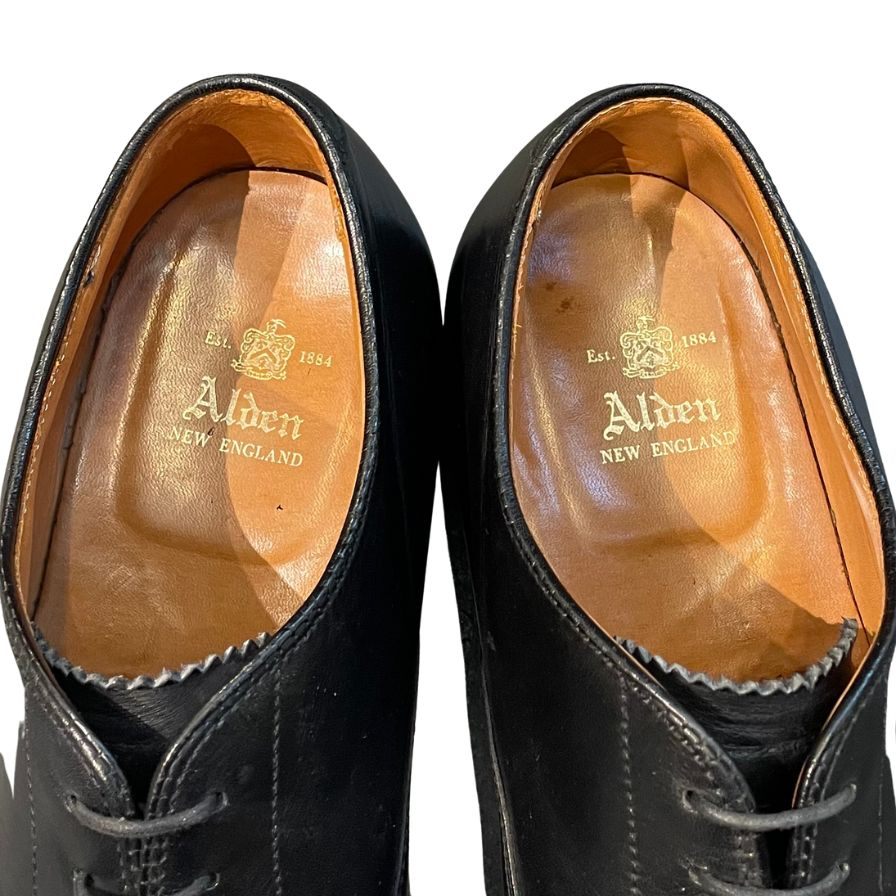 オールデン レザーシューズ 907 ストレートチップ カーフ ブラック メンズ サイズUS8.5EEE ALDEN ビジネスシューズ 約26.5cm【LA】【中古】